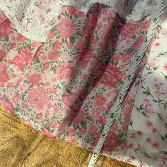 Altar’d State Floral Puff Sleeve Tiered Mini Dress Size Small NWT - Picture 7 of 14